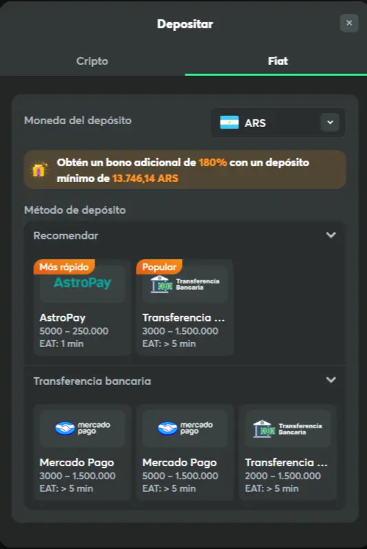Cómo Depositar en BC Game