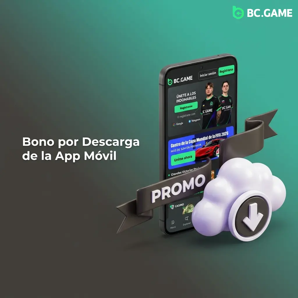 Aplicación móvil BC Game para Android e iOS con bonos de bienvenida y cashback disponibles sin restricciones