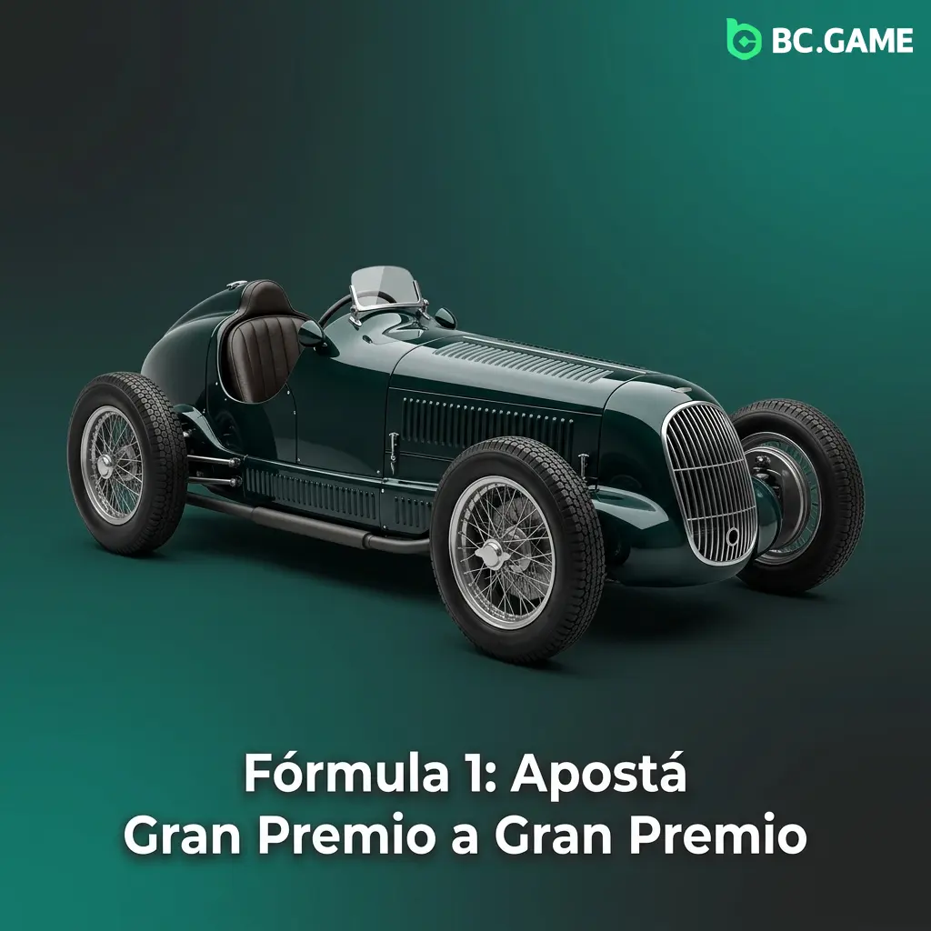 Apuestas de Fórmula 1 en BC Game: mercados por Gran Premio, pole position, vuelta rápida y campeón.