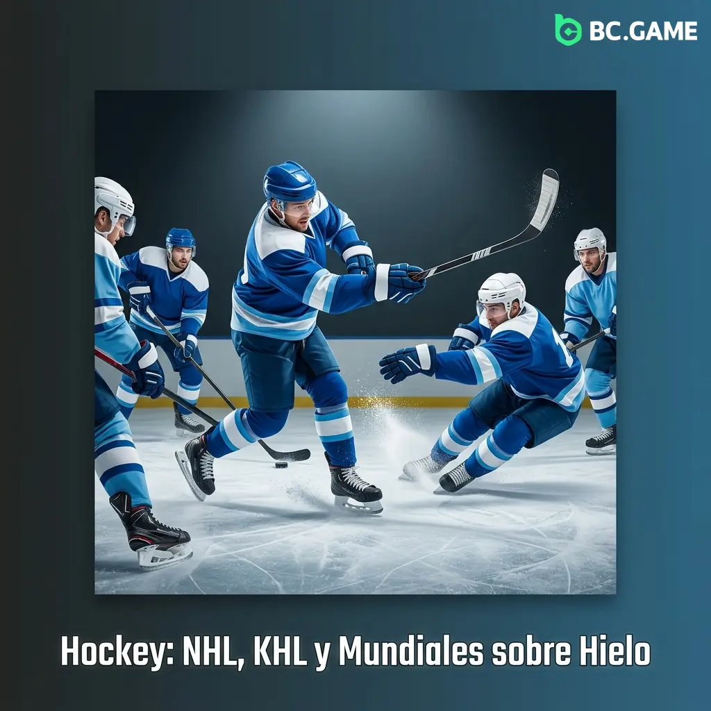 Apuestas de hockey en vivo NHL, KHL y Mundial IIHF con mercados de goles, período y primer equipo en marcar