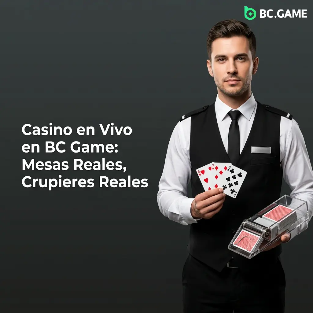 Mesa de casino en vivo BC Game con crupieres reales transmitiendo en HD, ruleta, blackjack y baccarat disponibles