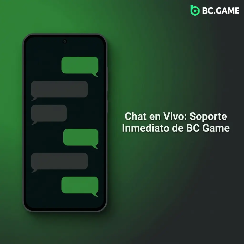 Chat en vivo de BC Game con soporte inmediato disponible 24 horas para consultas de cuenta, pagos y problemas técnicos
