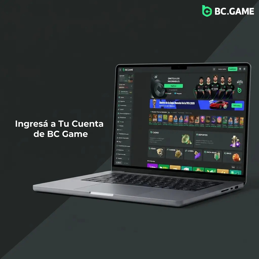 Pantalla de inicio de sesión de BC Game con opciones de acceso por correo, teléfono, Google y Telegram