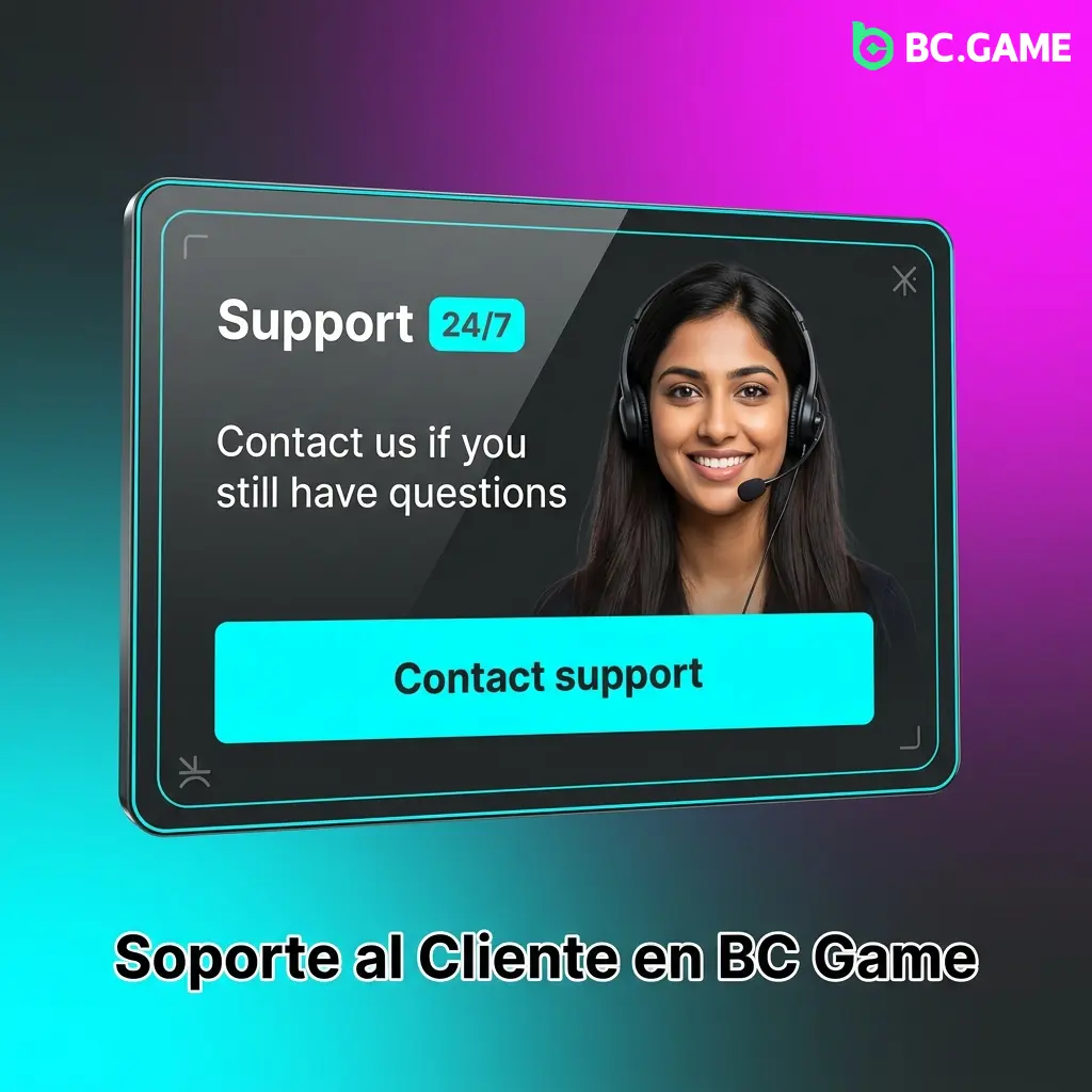 Soporte al cliente BC Game: chat en vivo 24/7, correo, Telegram y centro de ayuda en español