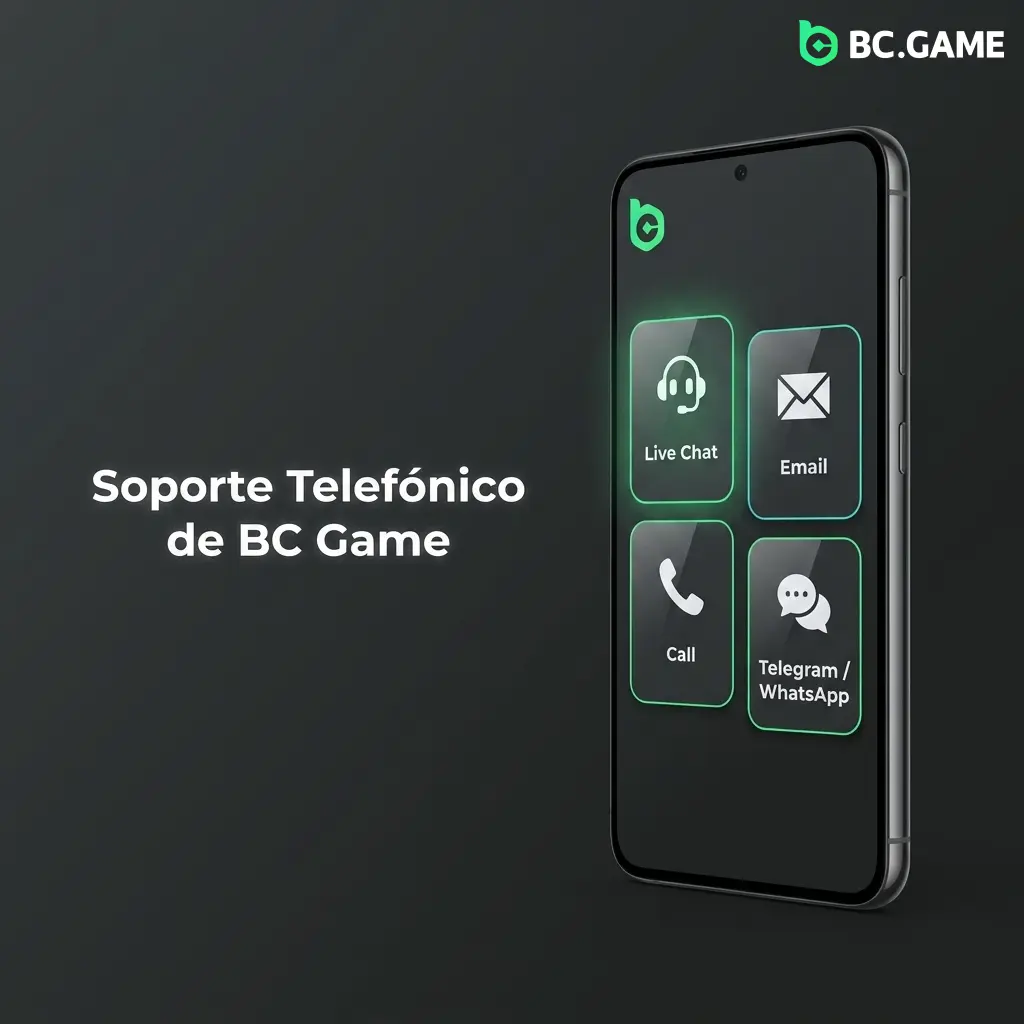Soporte de BC Game sin teléfono: canales digitales como chat en vivo, email y Telegram disponibles 24hs